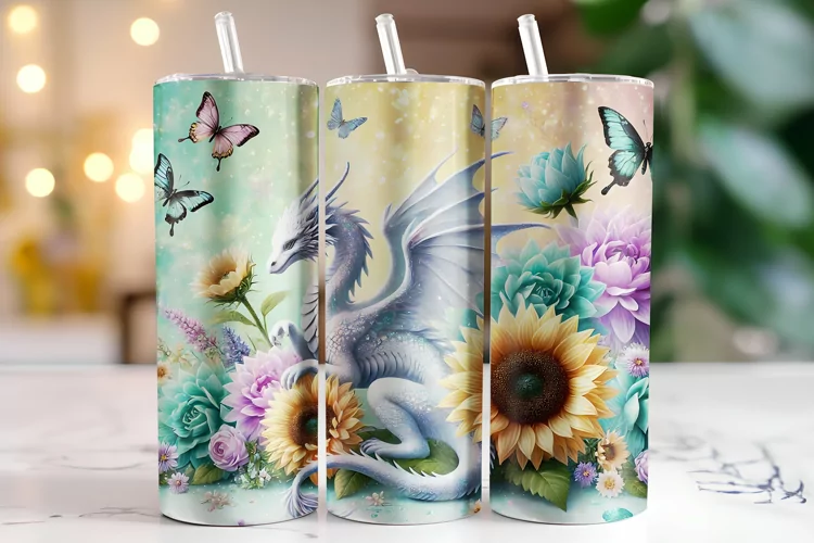 Dragon Tumbler Wrap | Sublimation | Tumblers