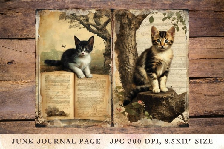 Printable Junk Journal Pages cat 6