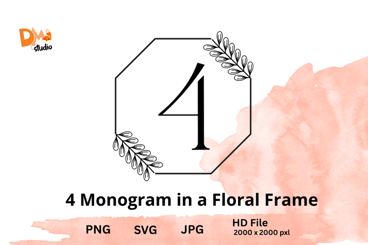 Monogram in a Floral Frame