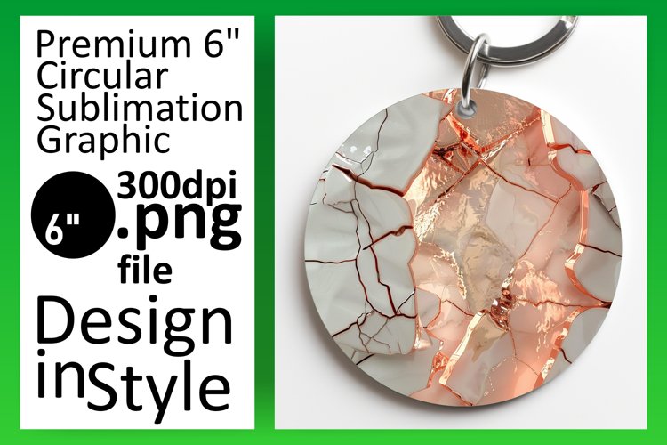 Geode Glimmer: Sublimation Keychain example image 1