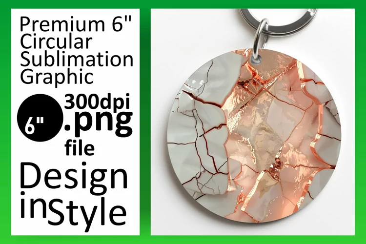 Geode Glimmer: Sublimation Keychain