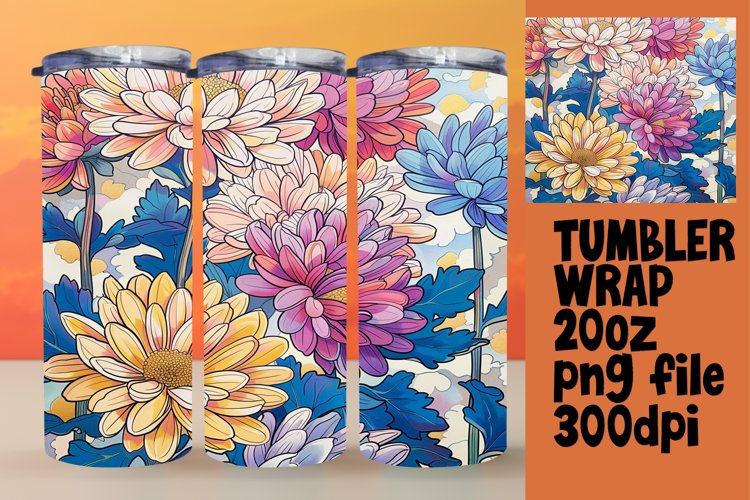 Vibrant Floral Patterns for 20oz Tumbler Wraps