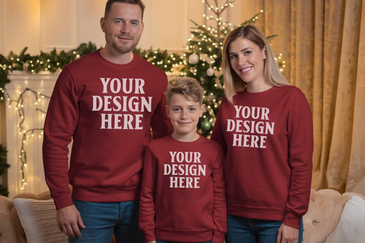 Christmas Family Group Tshirt Mockups