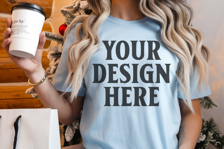 Chambray Christmas Comfort Colors 1717 Mockups, CC 1717 m