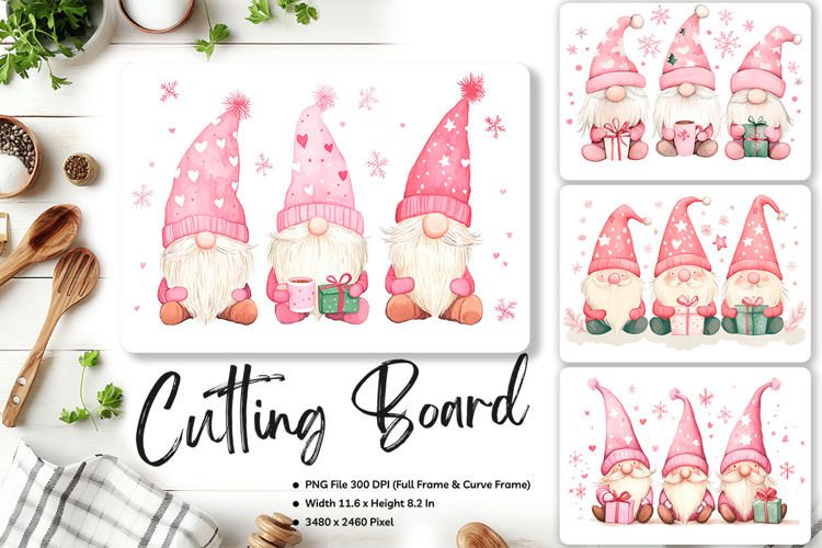 Gnome Heart Cutting Board Love Valentine Chopping Board_31
