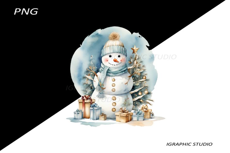 Christmas Snowman Clipart Image 18