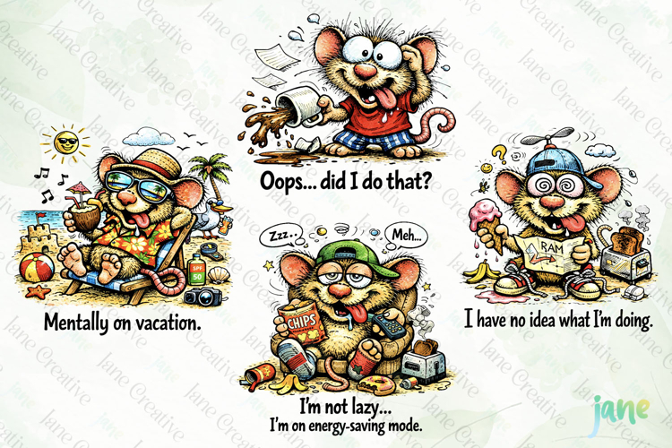 Silly Funny Mouse PNG