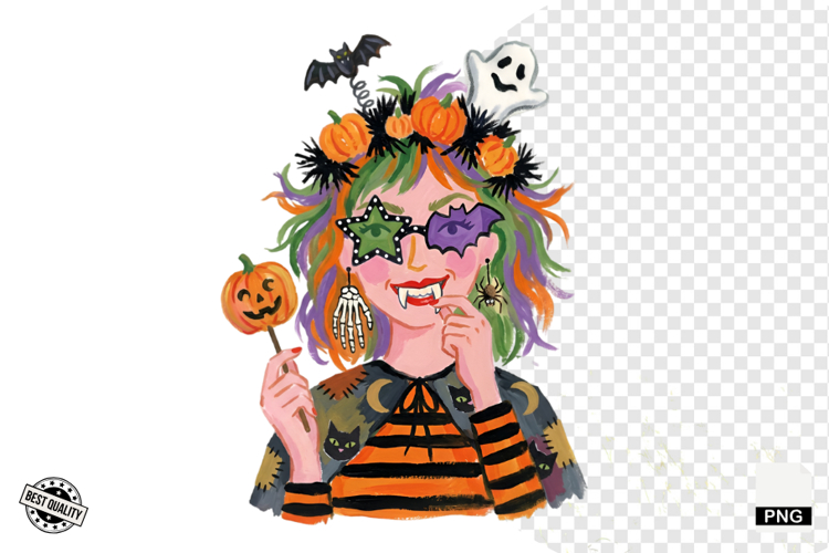 Halloween Girls Clipart