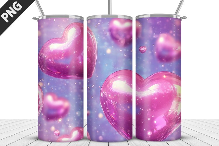 Lovely Hearts Tumbler Design | Valentines Day Tumbler Wrap