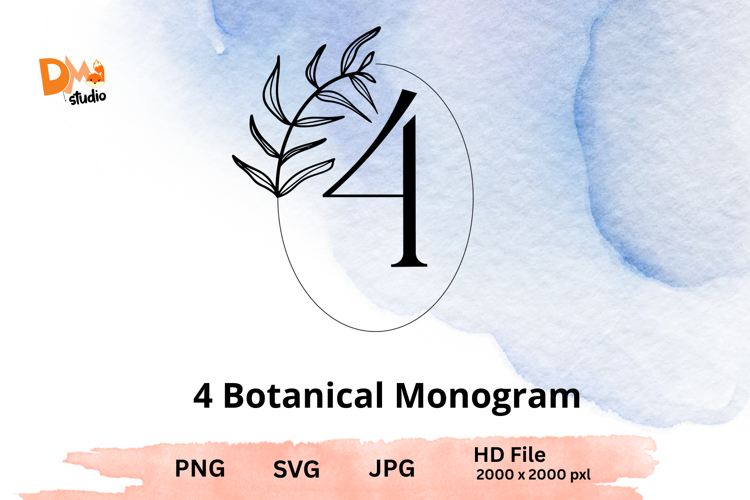 Leaf Monogram Svg Image 6