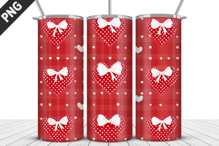 Lovely Hearts Tumbler Design | Valentines Day Tumbler Wrap