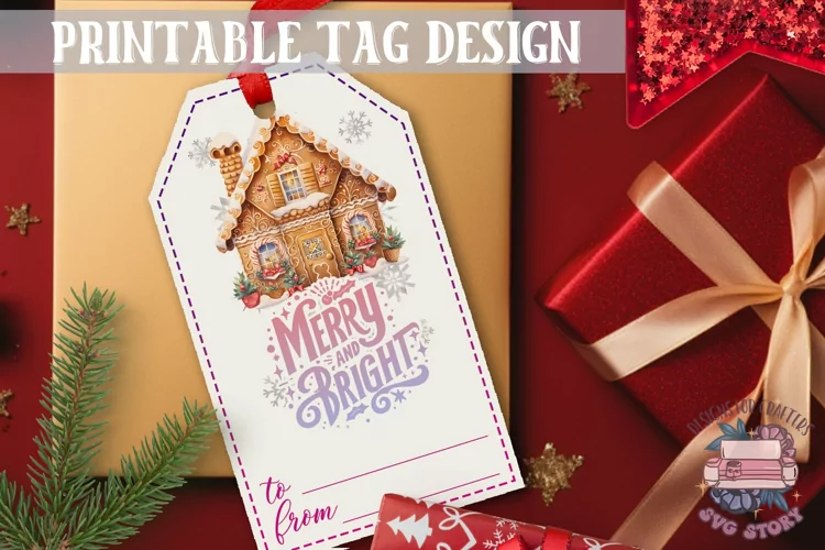 Watercolor Christmas Gift Tag Christmas Ornaments PNG