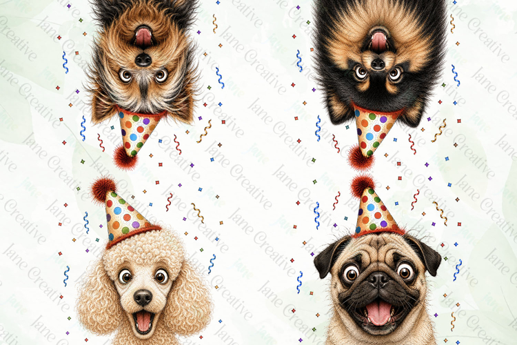 Surprise Birthday Dog PNG Clipart