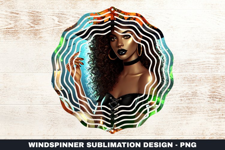 Halloween Witch Wind Spinner Sublimation Design