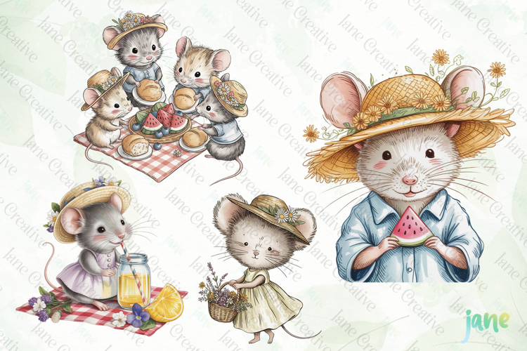 Picnic Mouse Sublimation Clipart