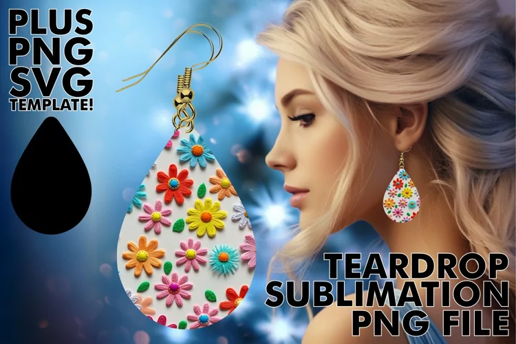 Romantic 3D Flower Teardrop Earrings