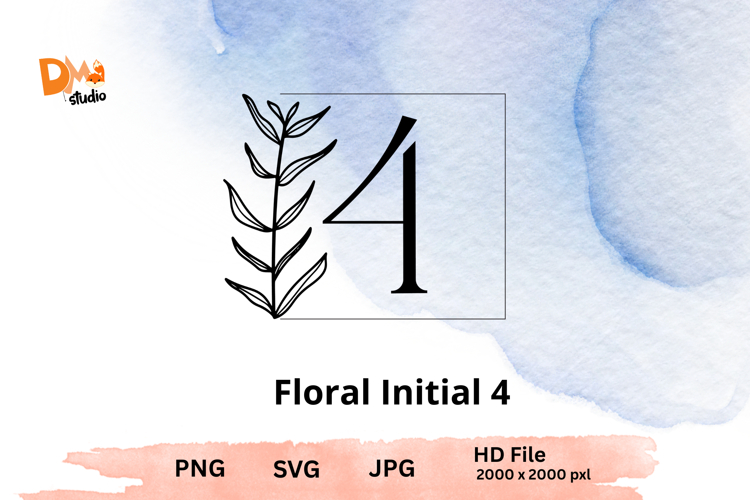 Leaf Monogram Svg Image 8
