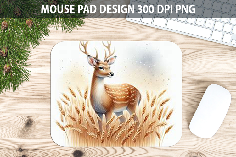 Deer Mouse pad Sublimation - Thanksgiving Animal PNG Design
