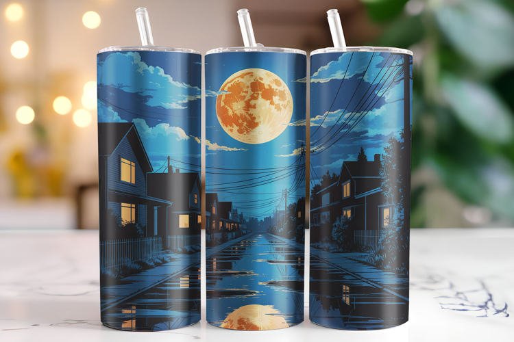 Moon Tumbler Wrap | Sublimation | Tumblers