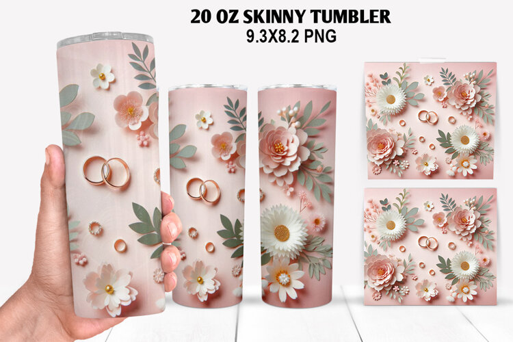 Valentine Skinny Tumbler 20oz Wrap Design, Valentine Tumbler example image 1