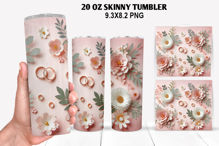 Valentine Skinny Tumbler 20oz Wrap Design, Valentine Tumbler