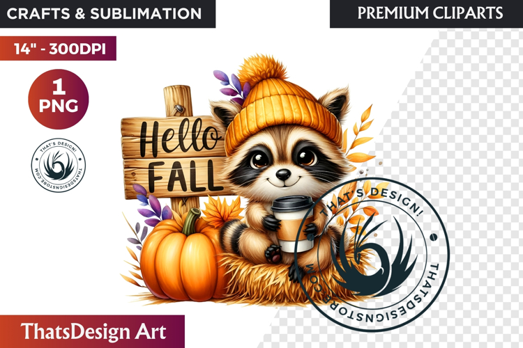 Autumn Cute animals with sign clipart Pumpkin thanksgiving
