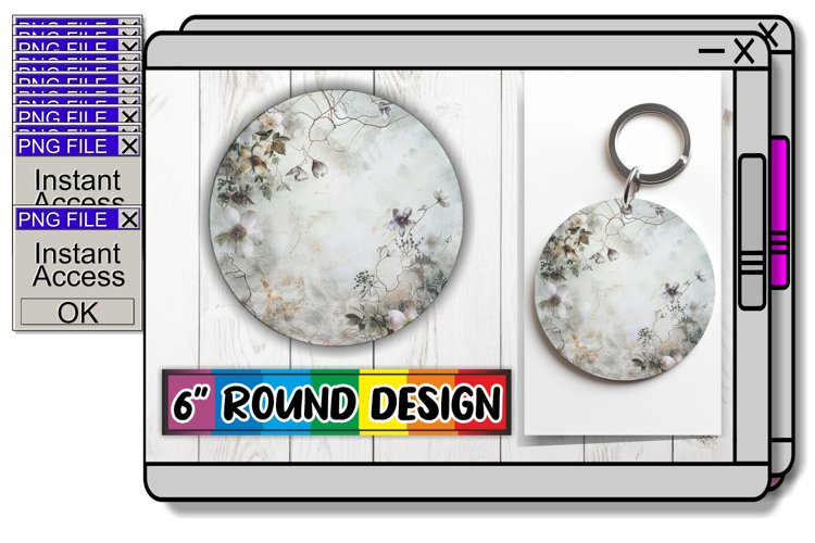 Coastal Connections: Sublimation Circle   Keychain Assortmen