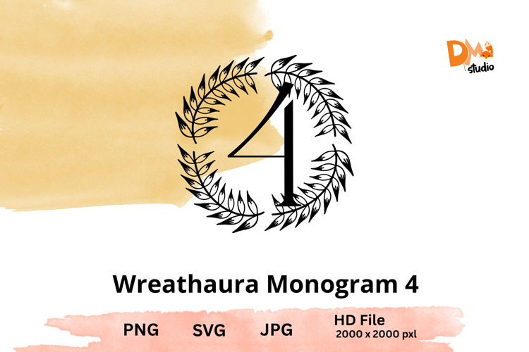 Wreath Monogram SVGs Image 20