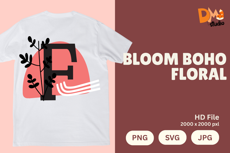 Boho Floral Svg Image 9