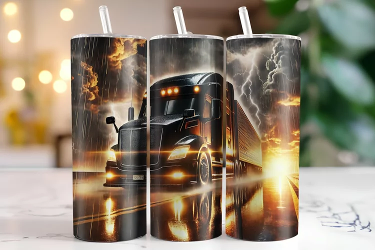 Truck Tumbler Wrap | Sublimation | Tumblers