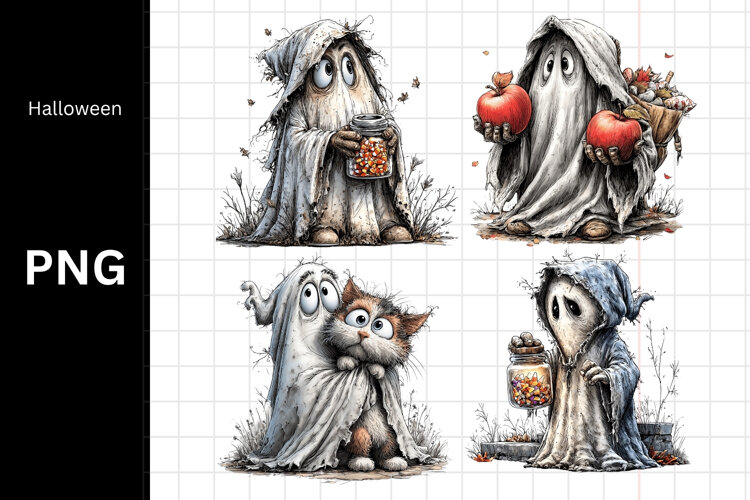 Halloween PNG, Ghost PNG, Fall PNG example image 1