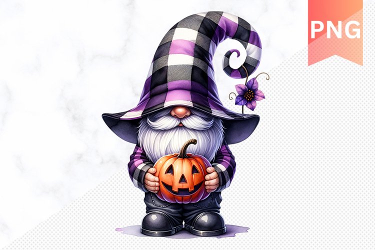 Halloween Gnome Sublimation - Clipart PNG Design