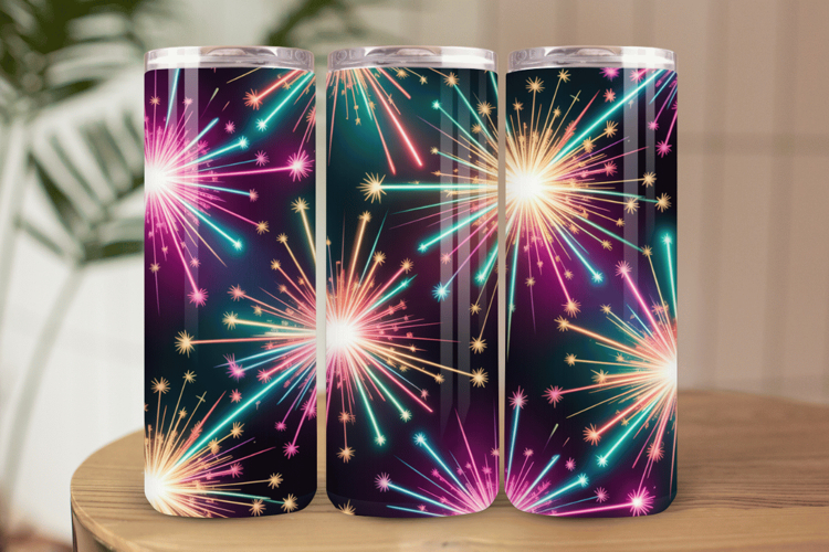 Festive Happy New Year Tumbler Wrap 2026: 20oz Skinny Tumble