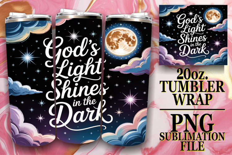 Blissful Moments 20oz tumbler wrap, Religious