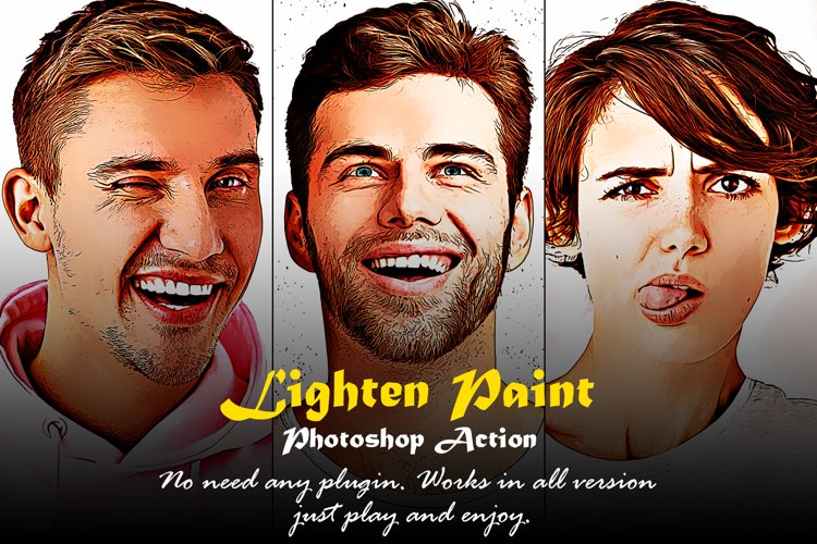 Lighten Paint Photoshop Action example image 1