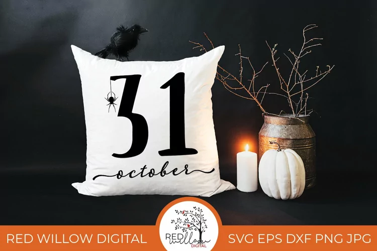 October 31 Halloween Pillow Design | SVG Cut File