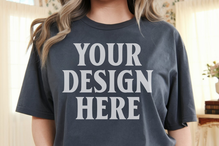 Comfort Colors 1717 Pepper T-Shirt Mockup