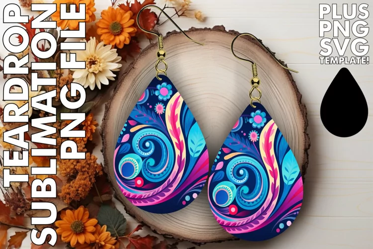 Teardrop Delights: Colorful Sublimation Showcase