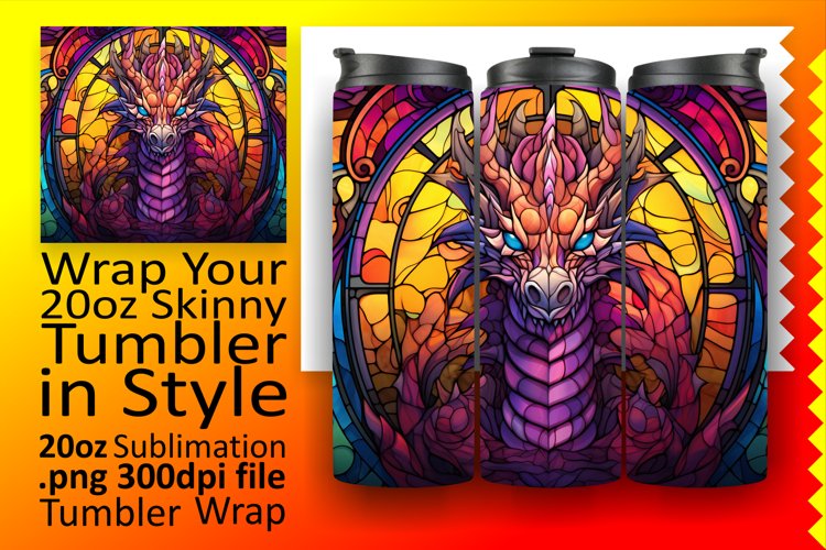 Mystical 3D Dragon: 20oz Tumbler Wrap