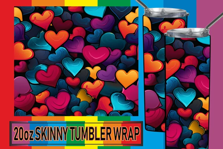 Love's Watercolor Symphony: Tumbler Wrap