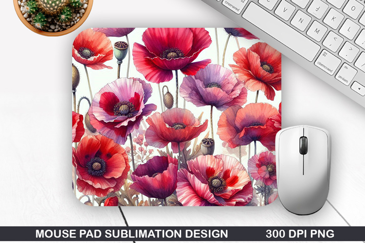 Flowers Mouse Pad Sublimation, Spring Mouse Pad PNG Design