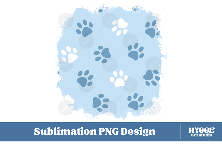 American 4th of July Cat Dog Paw Background Png Sublimation