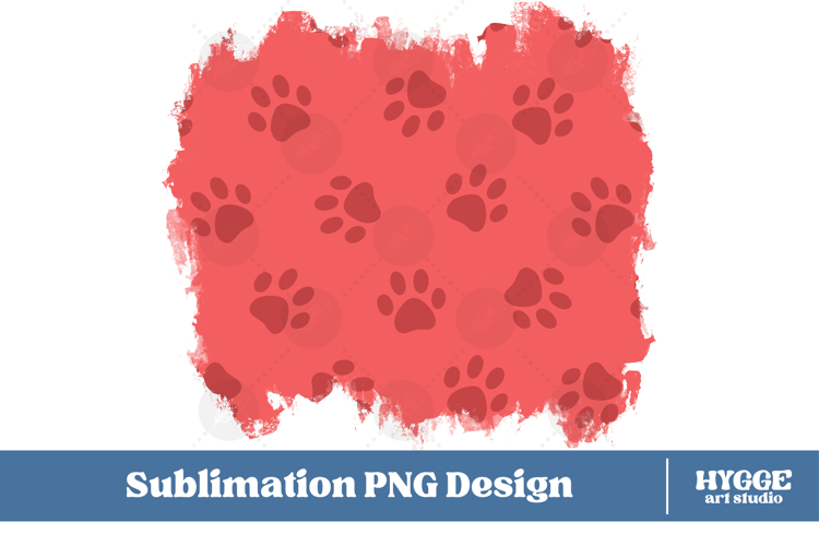 American 4th of July Cat Dog Paw Background Png Sublimation