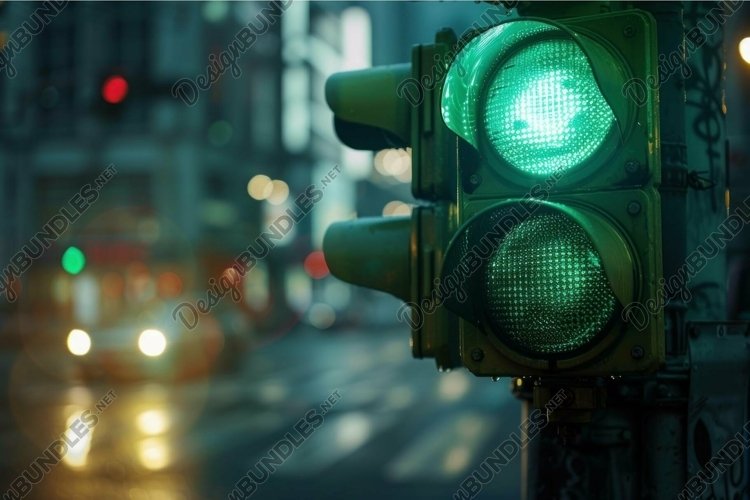 Green Traffic Light Night Green Light GO Bombay Interchange Traffic Green Traffic Light Night Green Light GO Bombay Interchange Traffic