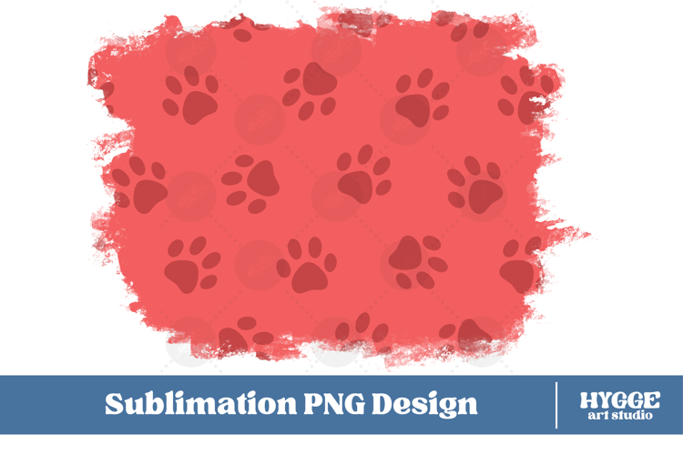 American 4th of July Cat Dog Paw Background Png Sublimation