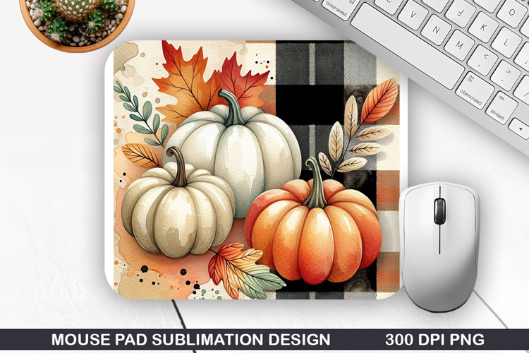 Mouse Pad Sublimation, Pumpkins Mouse Pad PNG Design