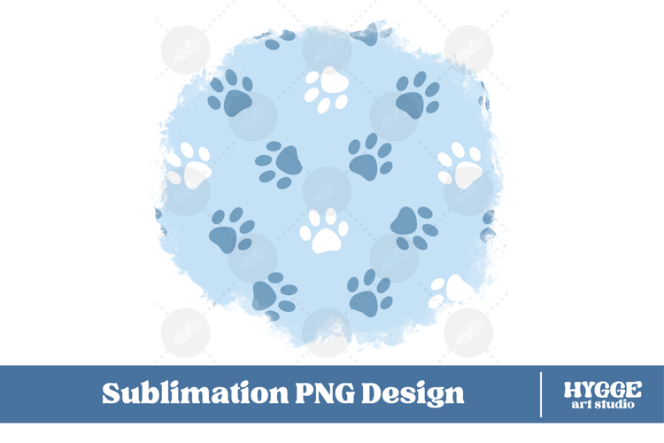 American 4th of July Cat Dog Paw Background Png Sublimation