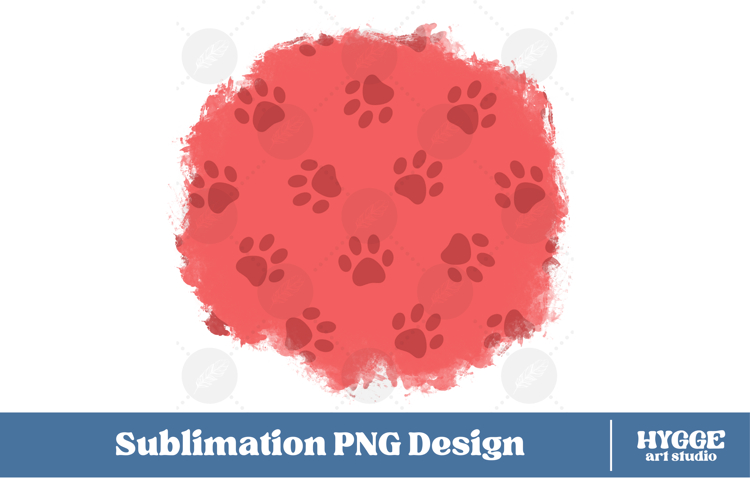 American 4th of July Cat Dog Paw Background Png Sublimation