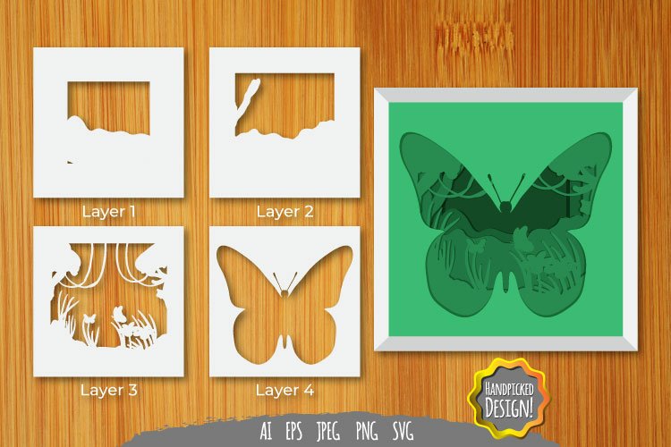 Butterfly Card Svg Image 12