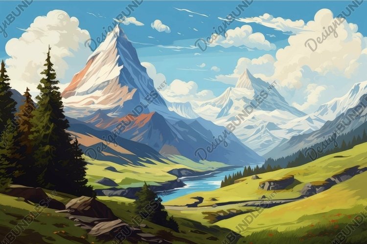 Mountains Clipart Image 7